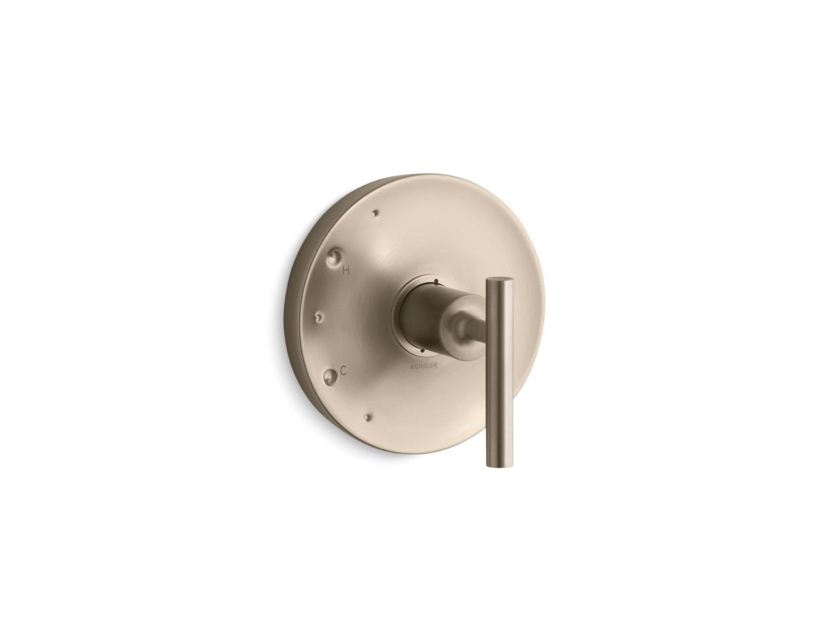 KOHLER K-TS14423-4-BV Purist Rite-Temp Valve Trim With Lever Handle - Vibrant Brushed Bronze