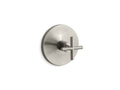 KOHLER K-T14488-3-BN Purist Mastershower Temperature Control Valve Trim With Cross Handle - Vibrant Brushed Nickel