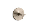 KOHLER K-T14488-3-BV Purist Mastershower Temperature Control Valve Trim With Cross Handle - Vibrant Brushed Bronze