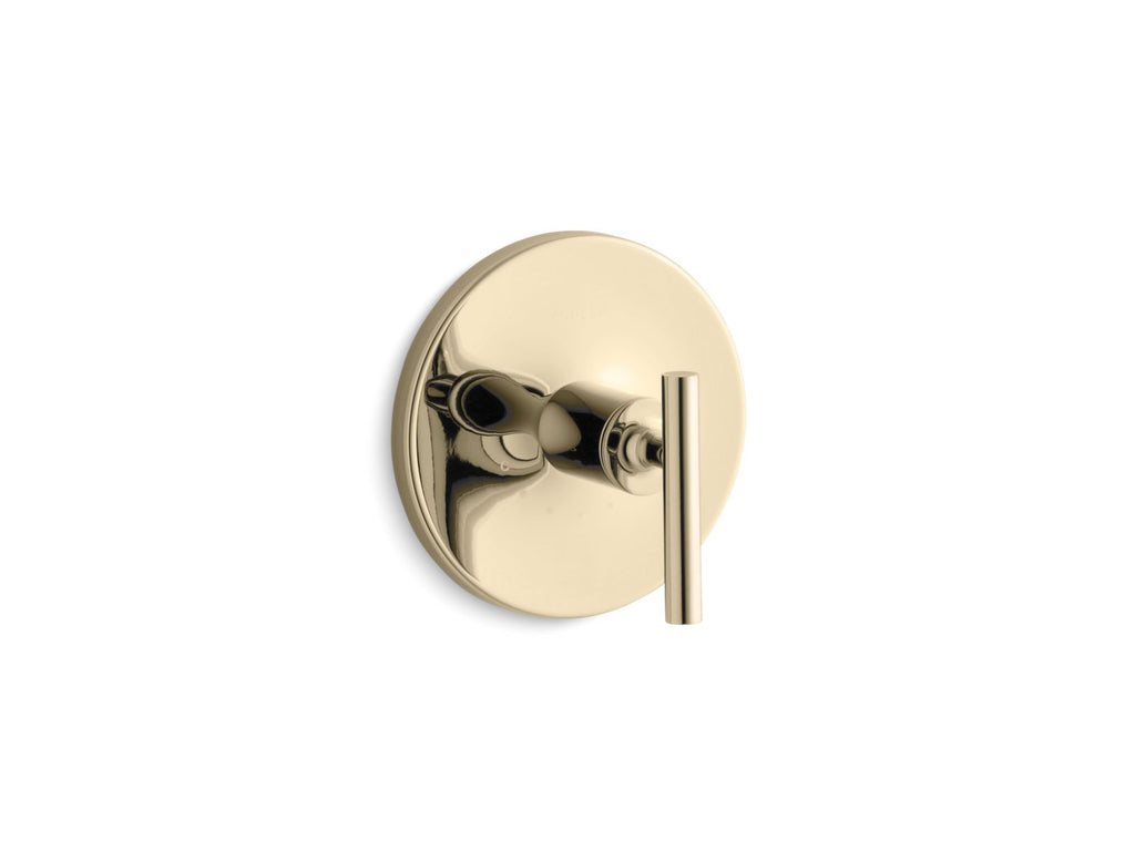 KOHLER K-T14488-4-AF Purist Mastershower Temperature Control Valve Trim With Lever Handle - Vibrant French Gold