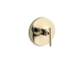 KOHLER K-T14488-4-AF Purist Mastershower Temperature Control Valve Trim With Lever Handle - Vibrant French Gold