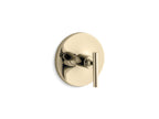 KOHLER K-T14488-4-AF Purist Mastershower Temperature Control Valve Trim With Lever Handle - Vibrant French Gold