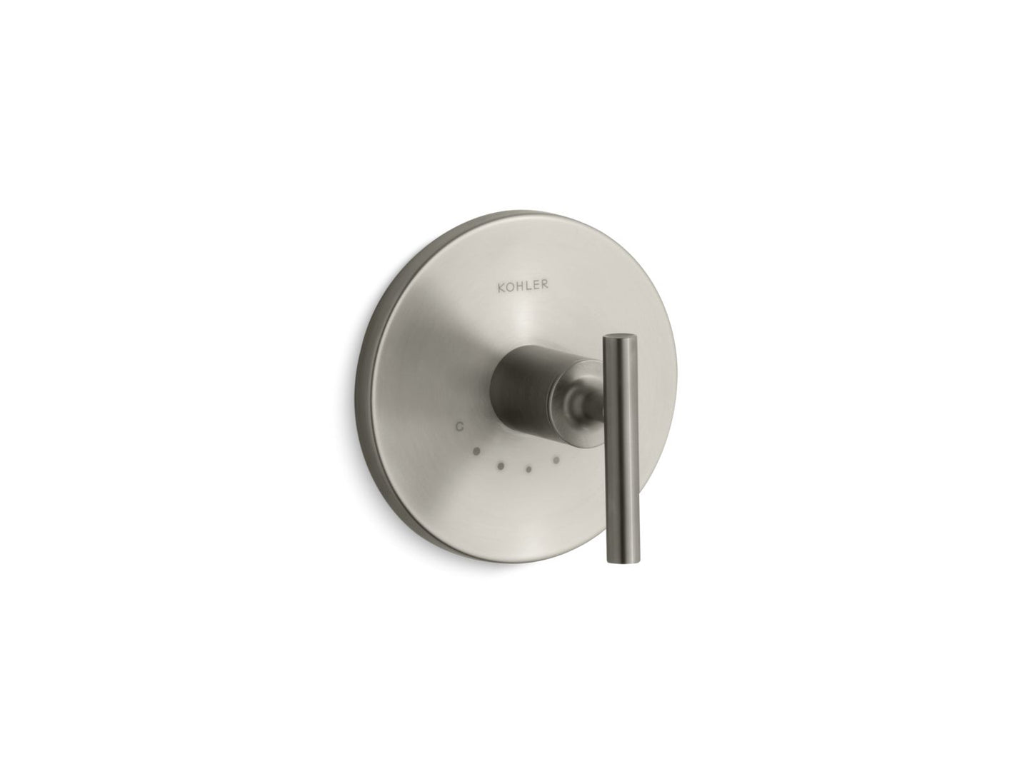 KOHLER K-T14488-4-BN Purist Mastershower Temperature Control Valve Trim With Lever Handle In Vibrant Brushed Nickel