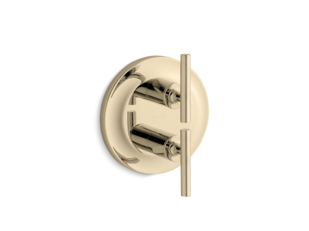 KOHLER K-T14489-4-AF Purist Mastershower Temperature And Volume Control Valve Trim - Vibrant French Gold