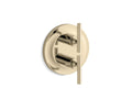 KOHLER K-T14489-4-AF Purist Mastershower Temperature And Volume Control Valve Trim - Vibrant French Gold