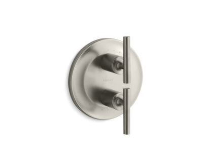 KOHLER K-T14489-4-BN Purist MasterShower temperature and volume control valve trim - Vibrant Brushed Nickel