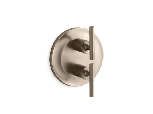 KOHLER K-T14489-4-BV Purist Mastershower Temperature And Volume Control Valve Trim In Vibrant Brushed Bronze