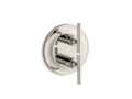 KOHLER K-T14489-4-SN Purist Mastershower Temperature And Volume Control Valve Trim - Vibrant Polished Nickel