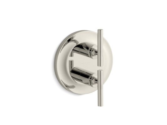 KOHLER K-T14489-4-SN Purist MasterShower temperature and volume control valve trim - Vibrant Polished Nickel