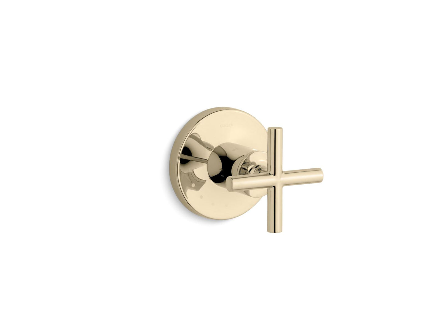 KOHLER K-T14490-3-AF Purist Mastershower Volume Control Valve Trim With Cross Handle In Vibrant French Gold