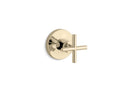 KOHLER K-T14490-3-AF Purist Mastershower Volume Control Valve Trim With Cross Handle - Vibrant French Gold