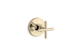 KOHLER K-T14490-3-AF Purist Mastershower Volume Control Valve Trim With Cross Handle - Vibrant French Gold