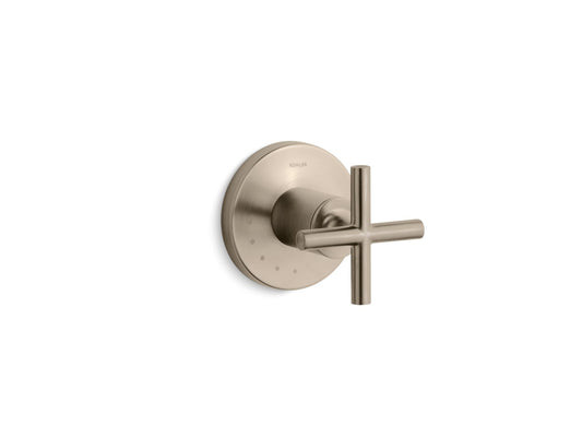 KOHLER K-T14490-3-BV Purist MasterShower volume control valve trim with cross handle - Vibrant Brushed Bronze