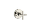 KOHLER K-T14490-3-SN Purist Mastershower Volume Control Valve Trim With Cross Handle - Vibrant Polished Nickel