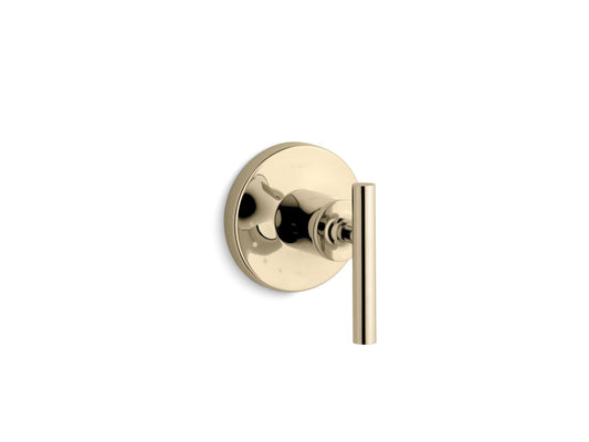 KOHLER K-T14490-4-AF Purist Mastershower Volume Control Valve Trim With Lever Handle In Vibrant French Gold