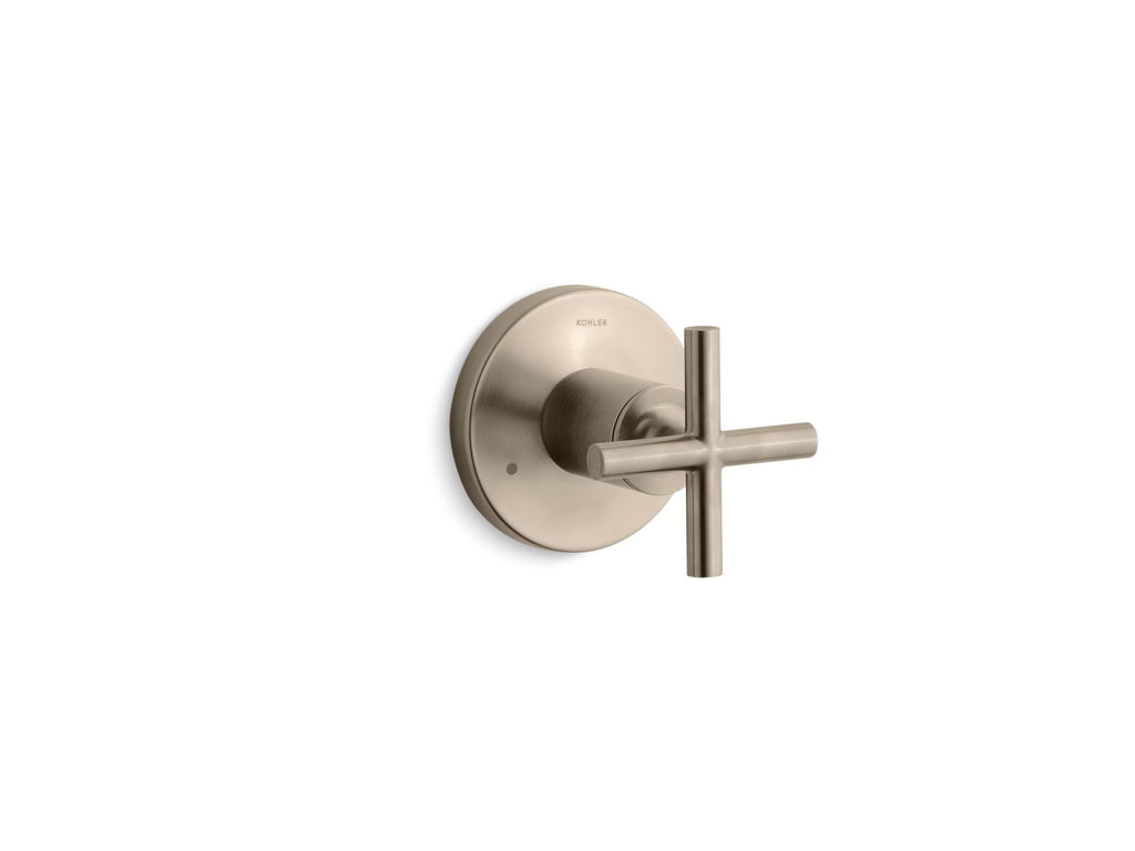 KOHLER K-T14491-3-BV Purist Mastershower Transfer Valve Trim With Cross Handle - Vibrant Brushed Bronze