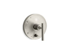 KOHLER K-T14501-4-BN Purist Rite-Temp Valve Trim With Push-Button Diverter And Lever Handle - Vibrant Brushed Nickel