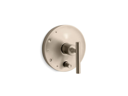KOHLER K-T14501-4-BV Purist Rite-Temp valve trim with push-button diverter and lever handle - Vibrant Brushed Bronze