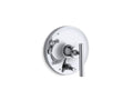 KOHLER K-T14501-4-CP Purist Rite-Temp Valve Trim With Push-Button Diverter And Lever Handle - Polished Chrome