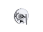 KOHLER K-T14501-4-CP Purist Rite-Temp Valve Trim With Push-Button Diverter And Lever Handle - Polished Chrome
