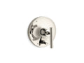 KOHLER K-T14501-4-SN Purist Rite-Temp Valve Trim With Push-Button Diverter And Lever Handle - Vibrant Polished Nickel