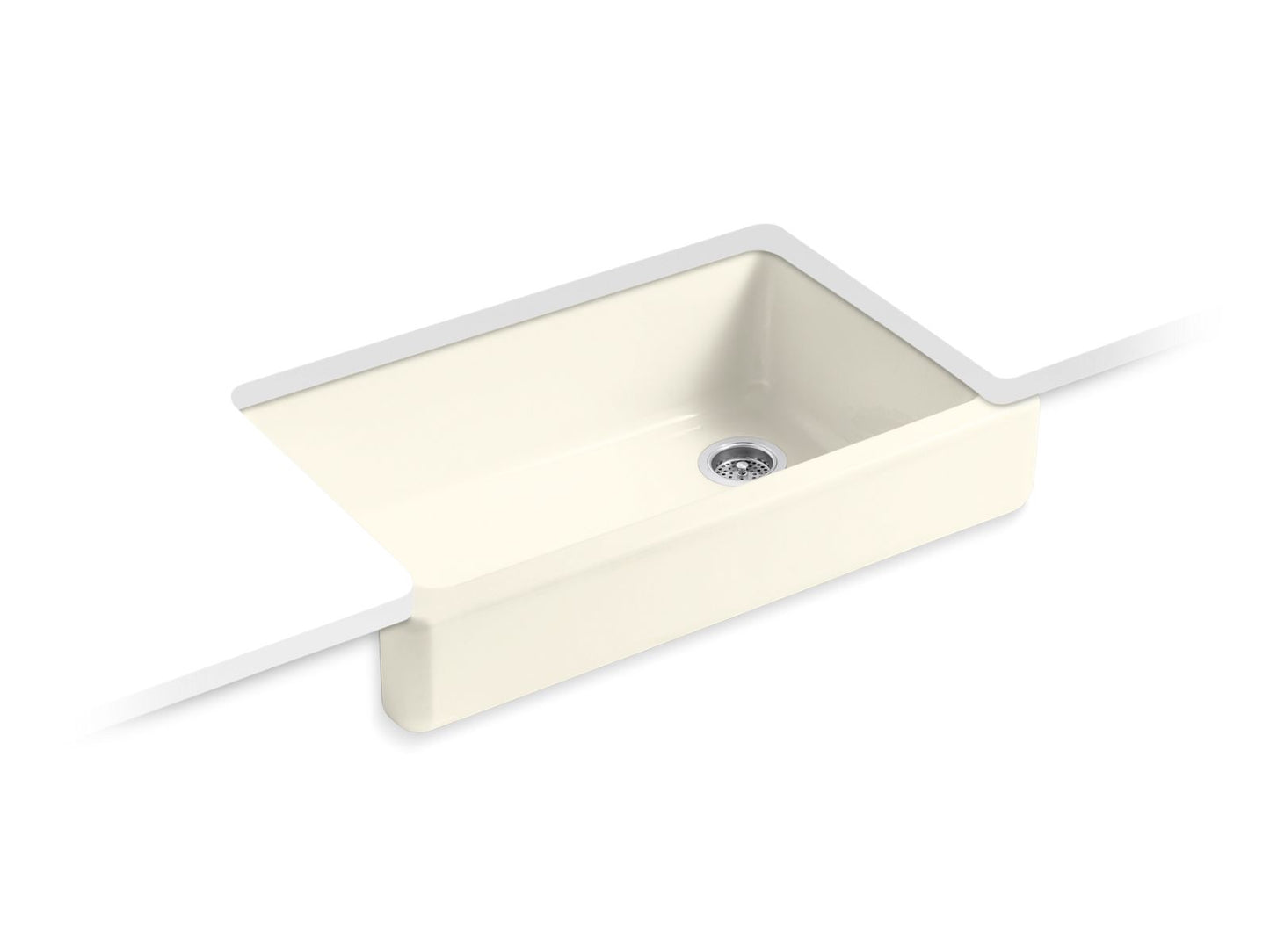 KOHLER K-6488-96 Whitehaven 35-1/2" Undermount Single-Bowl Farmhouse Kitchen Sink In Biscuit