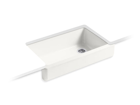 KOHLER K-6488-FF Whitehaven 35-1/2" Undermount Single-Bowl Farmhouse Kitchen Sink In Sea Salt