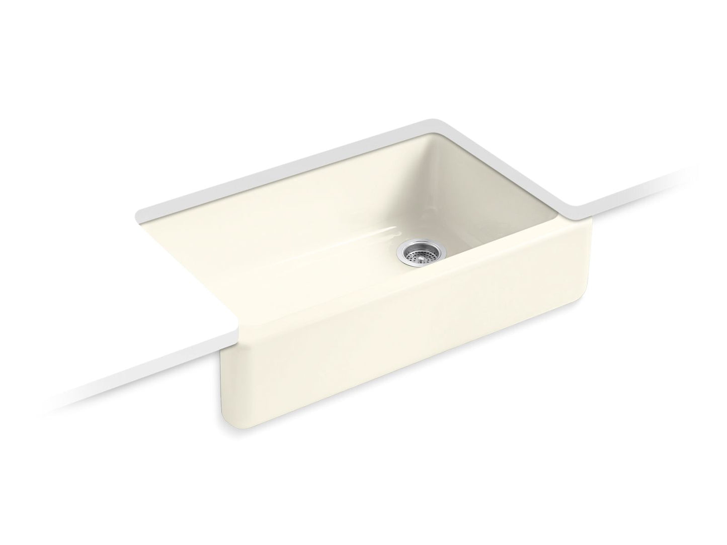 KOHLER K-6489-96 Whitehaven 35-3/4" Undermount Single-Bowl Farmhouse Kitchen Sink In Biscuit