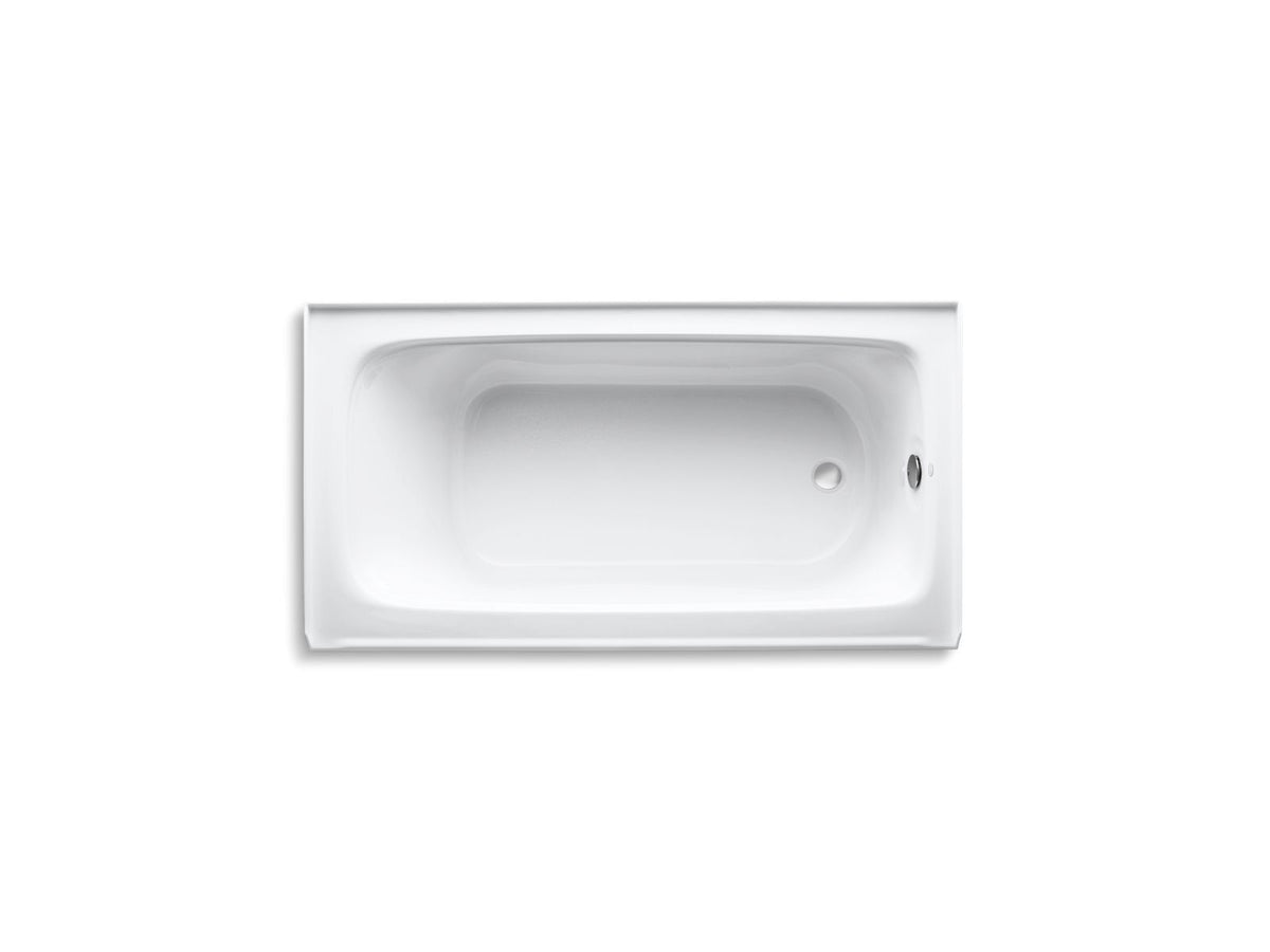 KOHLER K-1150-RA-0 Bancroft 60" X 32" Alcove Bath Right Drain - White