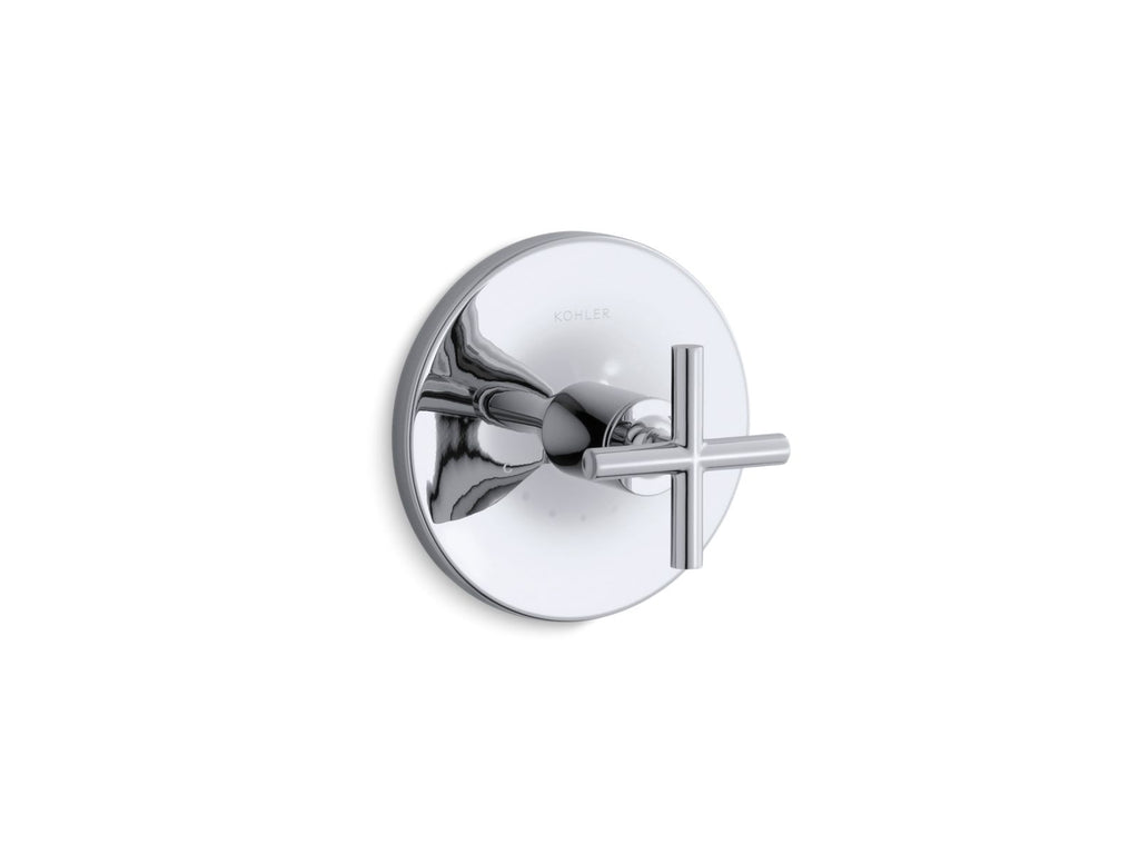 KOHLER K-T14488-3-BN Purist Mastershower Temperature Control Valve Trim With Cross Handle - Vibrant Brushed Nickel
