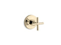 KOHLER K-T14491-3-AF Purist Mastershower Transfer Valve Trim With Cross Handle - Vibrant French Gold