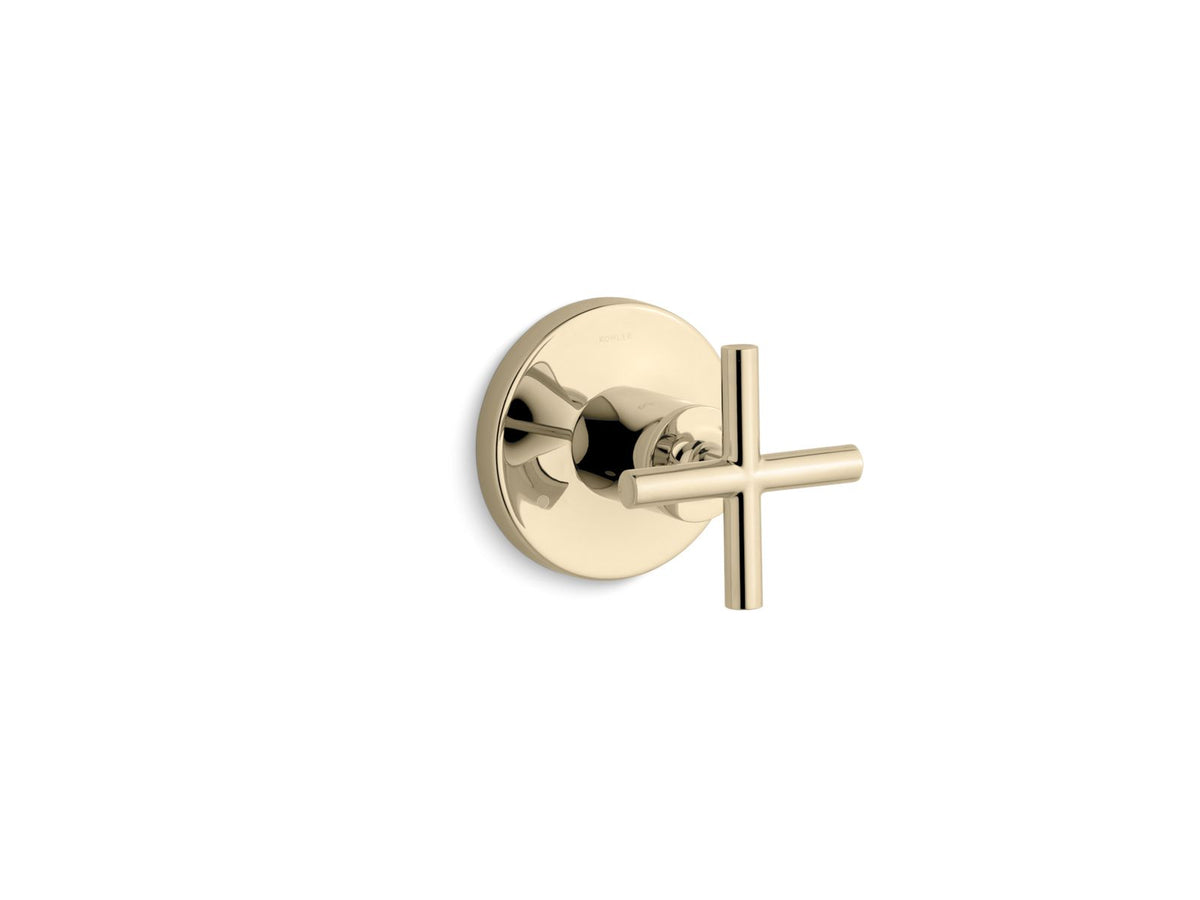 KOHLER K-T14491-3-AF Purist Mastershower Transfer Valve Trim With Cross Handle - Vibrant French Gold