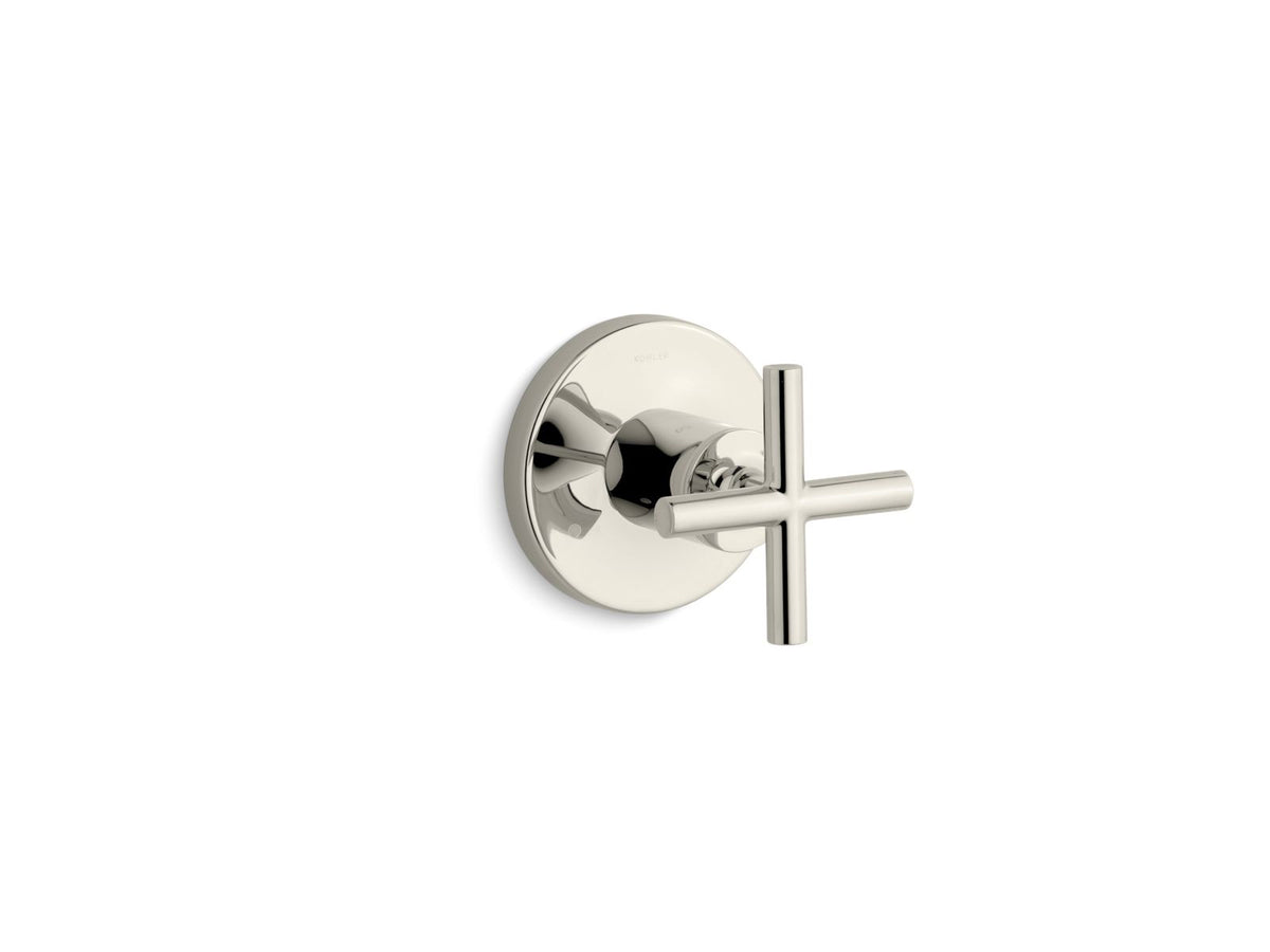 KOHLER K-T14491-3-SN Purist Mastershower Transfer Valve Trim With Cross Handle - Vibrant Polished Nickel