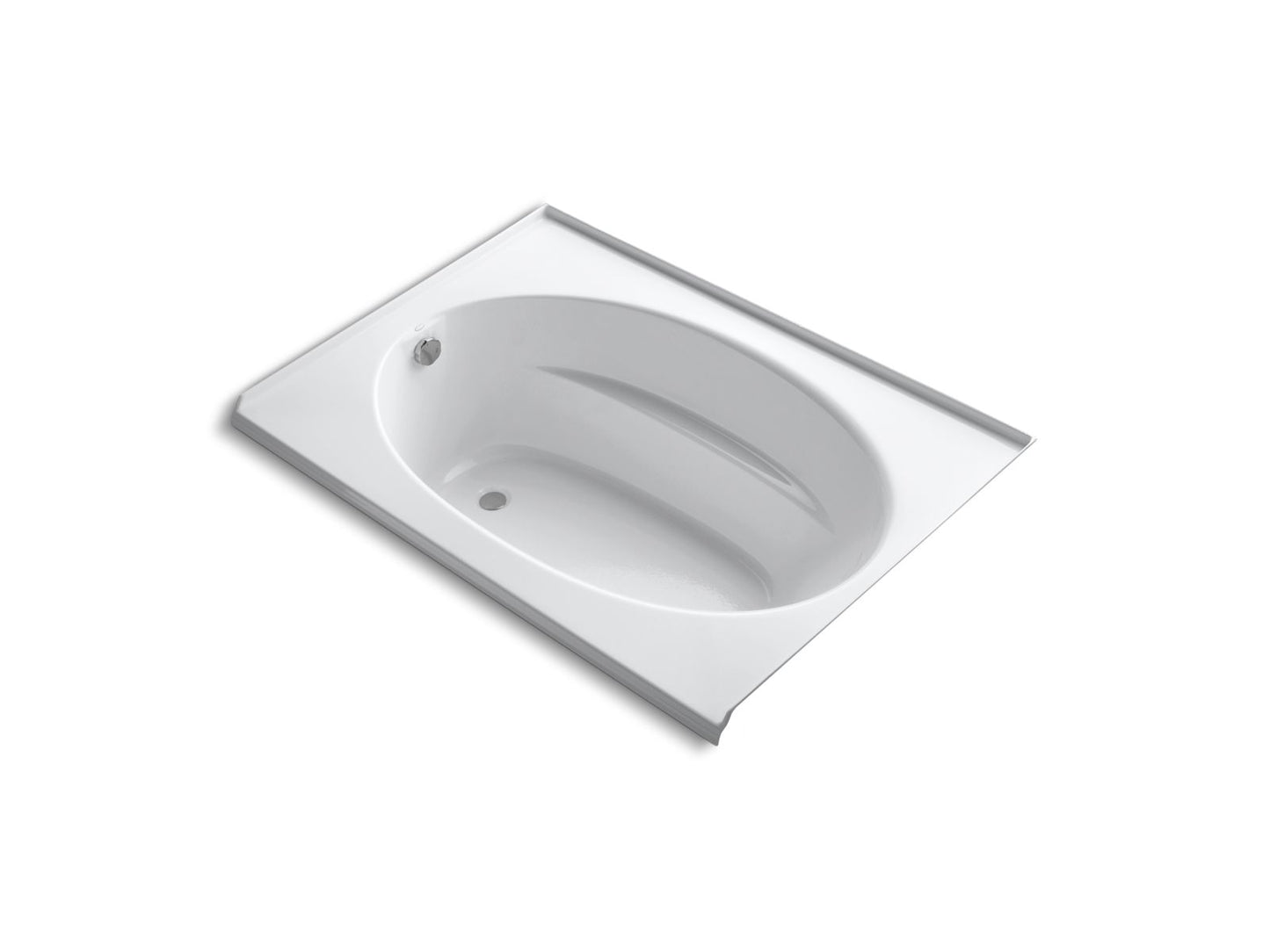 KOHLER K-1113-L-0 Windward 60" X 42" Alcove Bath, Left Drain In White