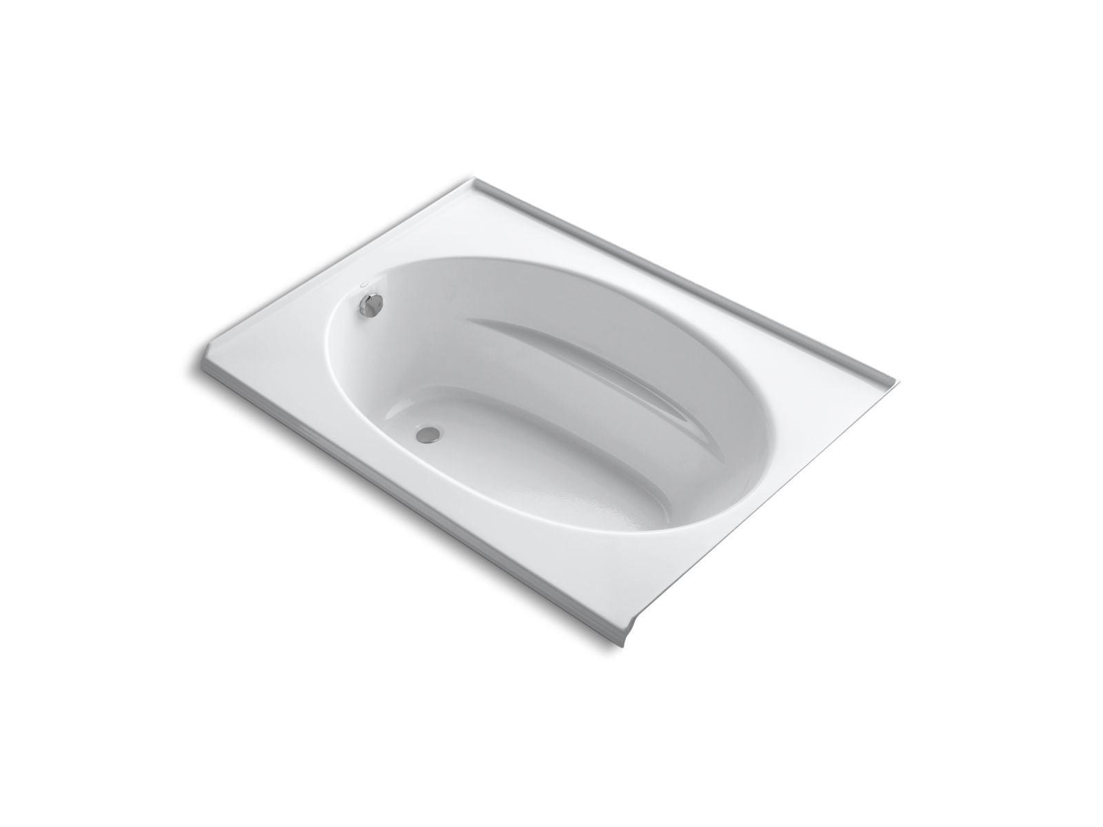 KOHLER K-1113-L-0 Windward 60" X 42" Alcove Bath, Left Drain - White
