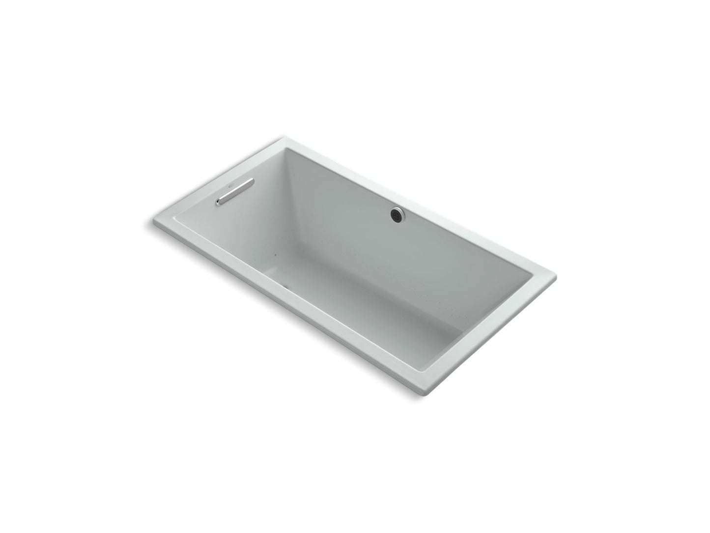 KOHLER K-1168-GH-95 Underscore 60" X 32" Drop-In Heated Bubblemassage Air Bath In Ice Grey