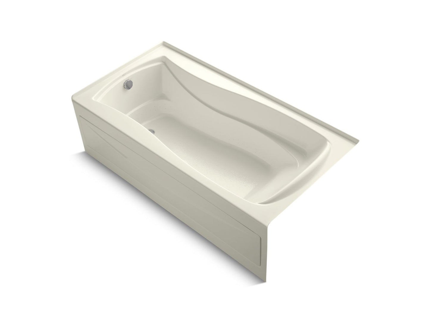 KOHLER K-1257-GHLAW-96 Mariposa 72" X 36" Alcove Heated Bubblemassage Air Bath With Bask Heated Surface, Left Drain In Biscuit