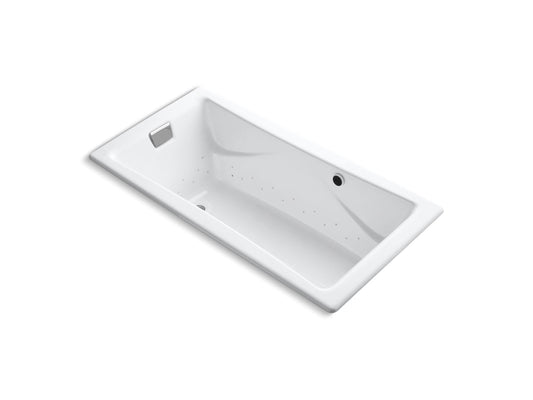 KOHLER K-865-GH0-0 Tea-For-Two 71-3/4" X 36" Drop-In Heated Bubblemassage Air Bath In White