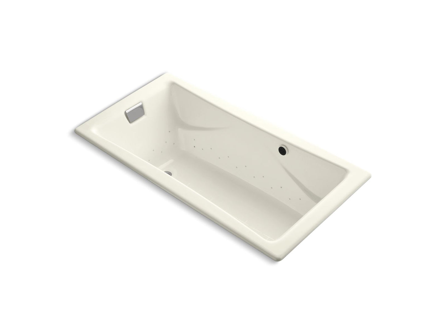 KOHLER K-865-GH96-96 Tea-For-Two 71-3/4" X 36" Drop-In Heated Bubblemassage Air Bath In Biscuit