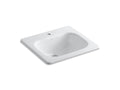 KOHLER K-2895-1-0 Tahoe 21" Rectangular Drop-In Bathroom Sink - White