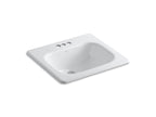 KOHLER K-2895-4-0 Tahoe 21" Rectangular Drop-In Bathroom Sink - White