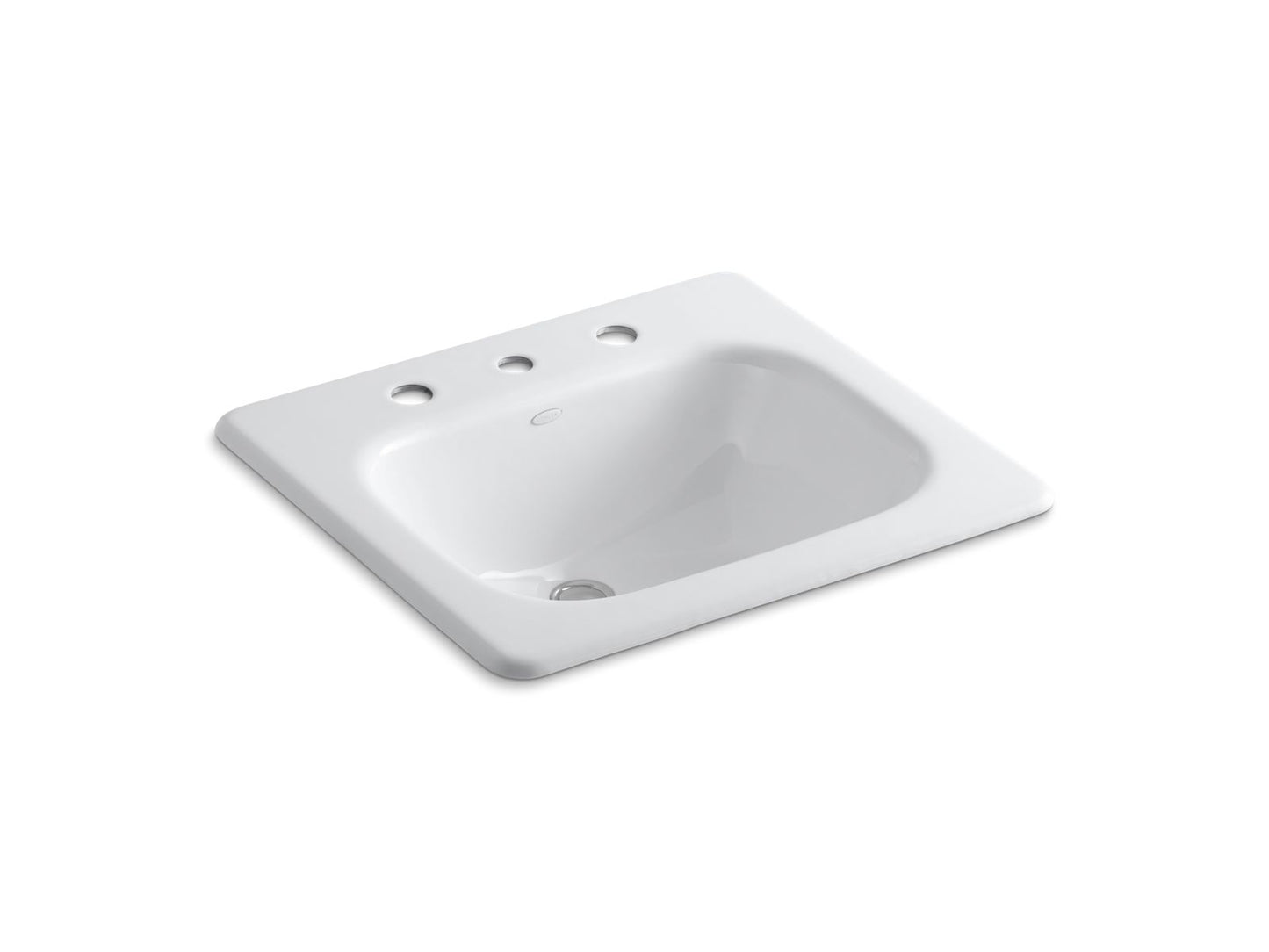 KOHLER K-2895-8-0 Tahoe 21" rectangular drop-in bathroom sink - White