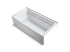 KOHLER K-1124-RA-7 Archer 72" X 36" Alcove Whirlpool Bath, Right Drain - Black Black