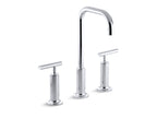 KOHLER K-14408-4-BN Purist Widespread Bathroom Sink Faucet With Lever Handles, 1.2 Gpm - Vibrant Brushed Nickel