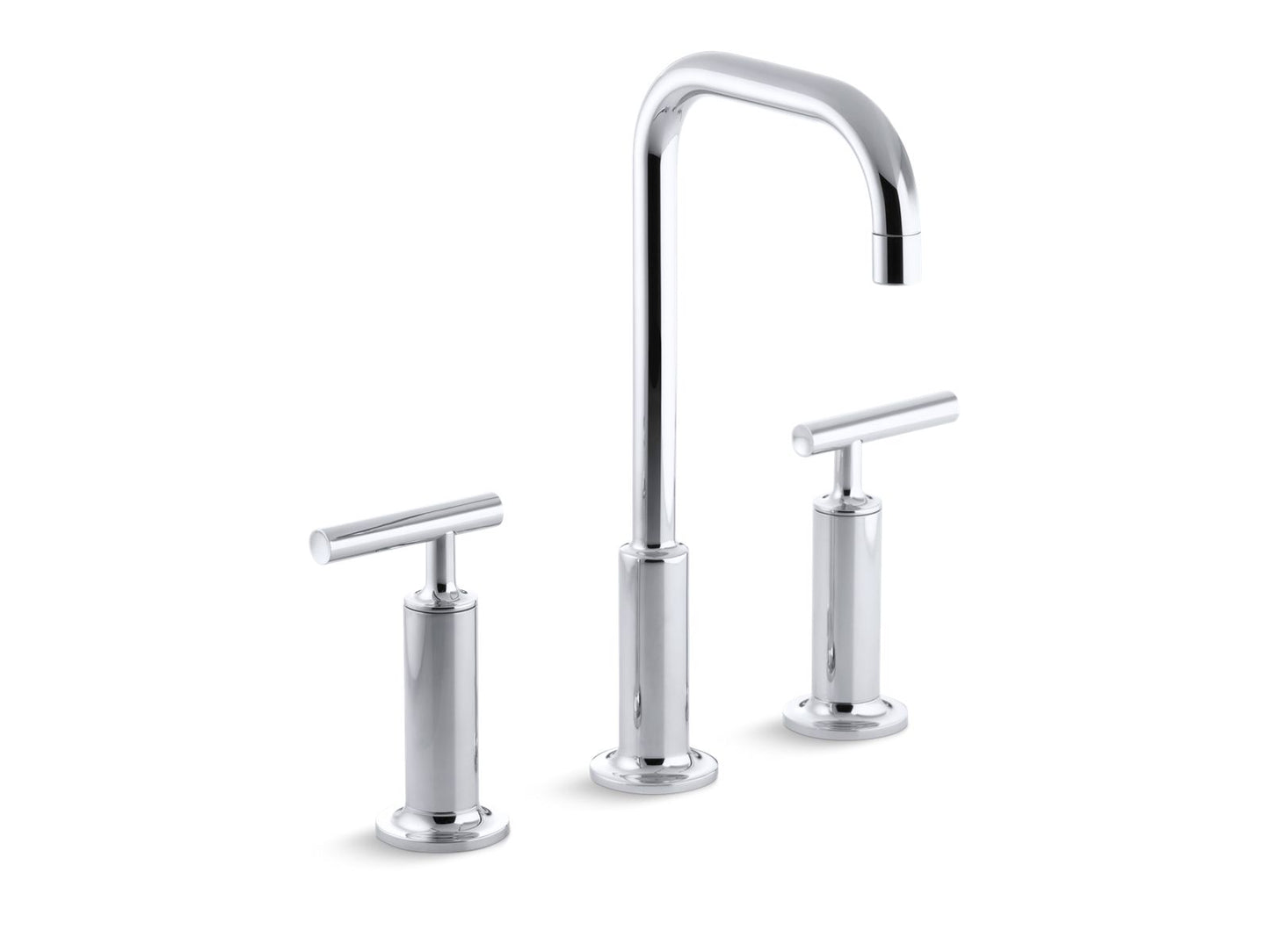 KOHLER K-14408-4-BV Purist Widespread bathroom sink faucet with Lever handles, 1.2 gpm - Vibrant Brushed Bronze