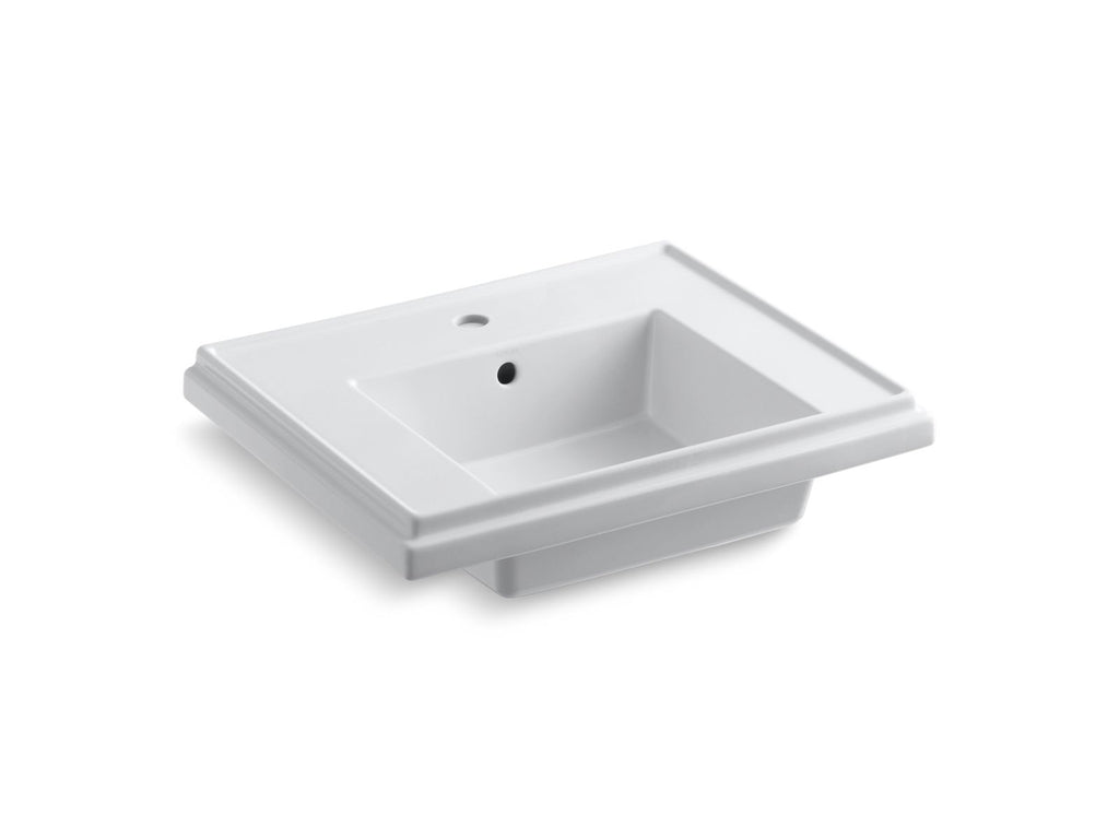 KOHLER K-2757-1-0 Tresham 24" Square Pedestal Bathroom Sink - White