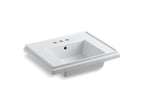 KOHLER K-2757-4-0 Tresham 24" Square Pedestal Bathroom Sink - White