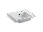 KOHLER K-2757-8-0 Tresham 24" Square Pedestal Bathroom Sink - White