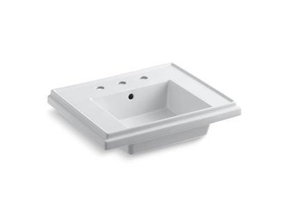 KOHLER K-2757-8-0 Tresham 24" square pedestal bathroom sink - White