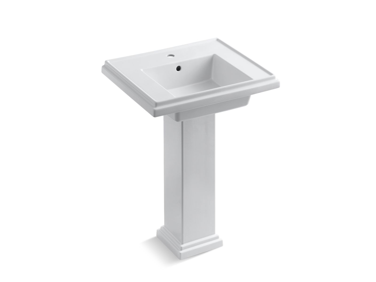 KOHLER K-2844-1-7 Tresham 24" Square Pedestal Bathroom Sink - Black Black